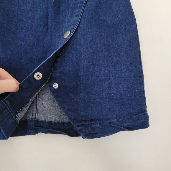 Harper Heritage Denim Blue Mini Skirt Wrap Small Cotton Blend - Picture 6 of 7